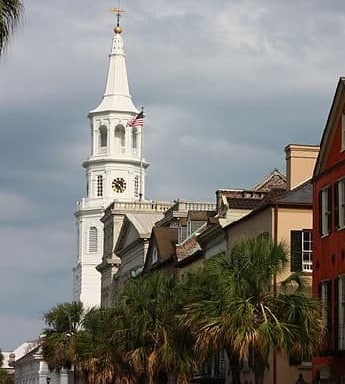 Row of houses in Charleston South Carolina