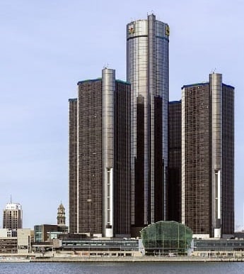 The GM Renaissance Center in Detroit